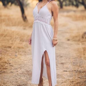ASOS Petite White dress with slit